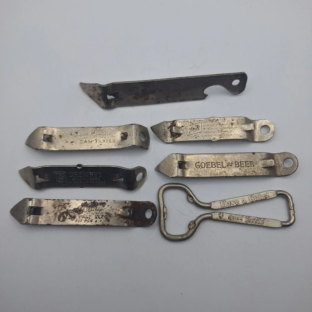 Vintage Coca Cola Goebel Drewrys Beer Can‎ Bottle Openers Lot 7 Collectible